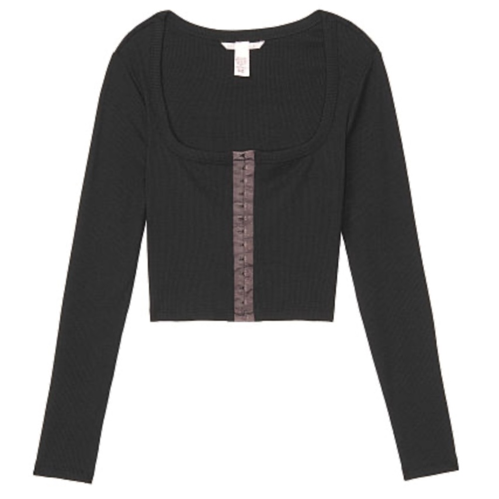 Ribbed long sleeve Victoria secret crop top